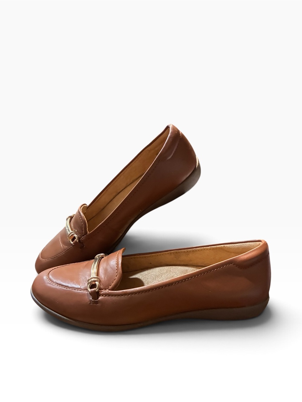 Naturalizer Florence Saddle Leather Flat Loafers Sz 7